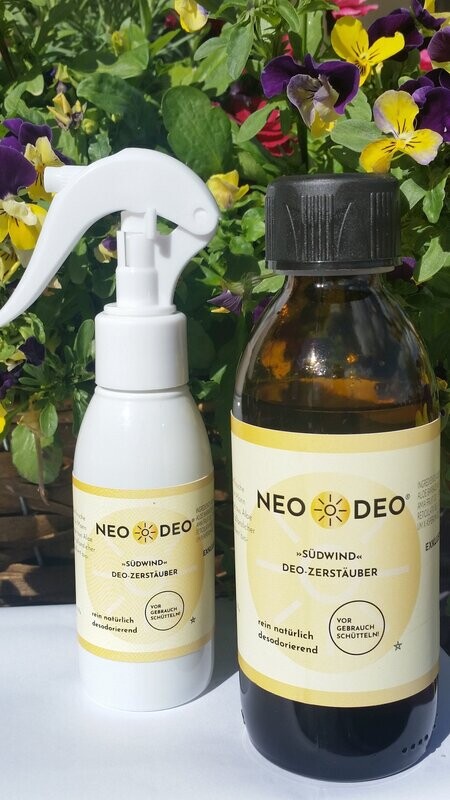 NEO*DEO Südwind, Pump-Spray, Kombipack
1x100 ml Sprühflasche und 1x200 ml Nachfüllflasche NEO*DEO Südwind, Pump-Spray, Kombipack
1x100 ml Sprühflasche und 1x200 ml Nachfüllflasche