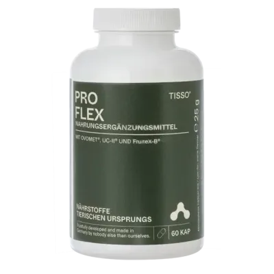 Pro Flex - neue Gelenkpflege von Innen,
Drei-Monatspackung,
3 x 60 Kps. Pro Flex - neue Gelenkpflege von Innen,
Drei-Monatspackung,
3 x 60 Kps.