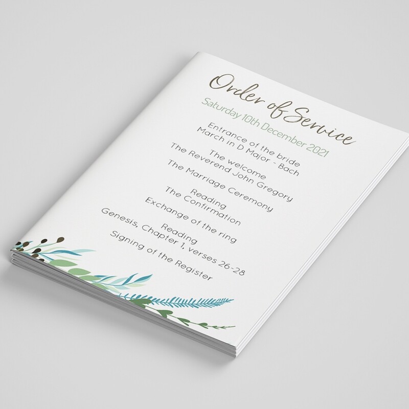 250gsm Silk Order of Service