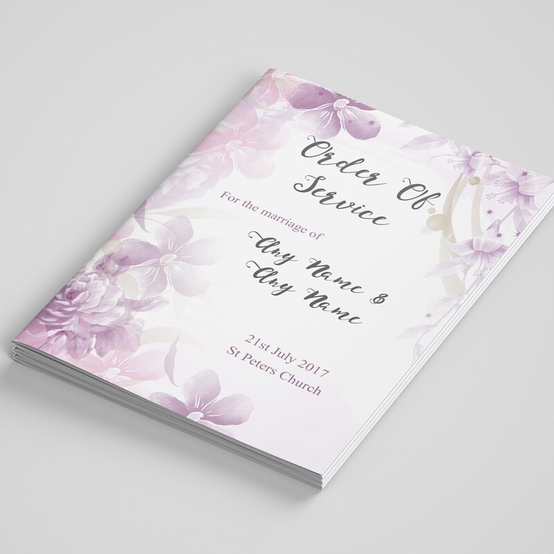 350/250gsm Silk Order of Service