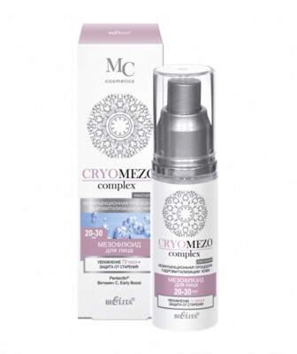 CRYOMEZO Complex. Fluido              "Hidratación72 horas+Protección antienvejecimiento" 20-30 años, 50 ml.