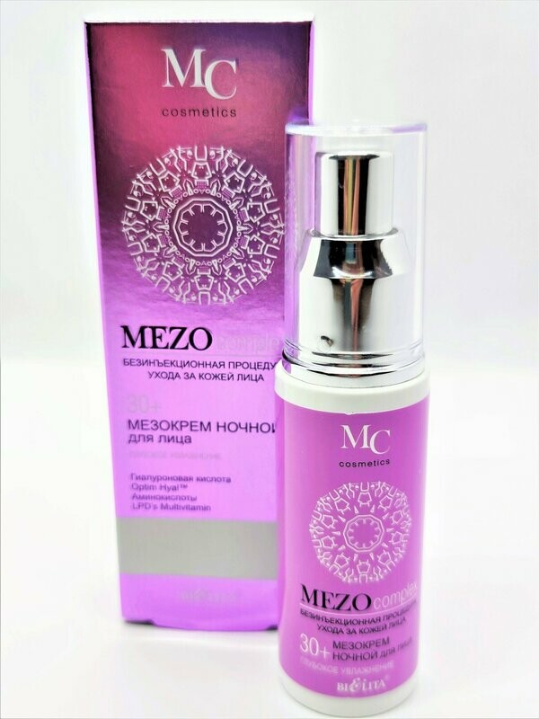 MezoComplex. Crema de noche 30+. Hidratación profunda, 50 ml.