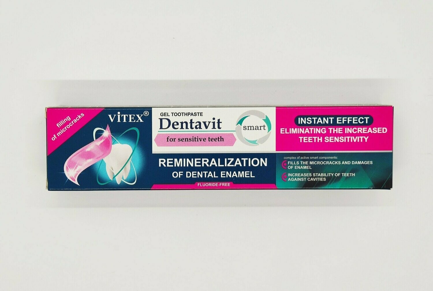DENTAVIT-SMART.  Gel dentífrico. Efecto instantáneo para dientes sensibles, sin flúor, 85 g.