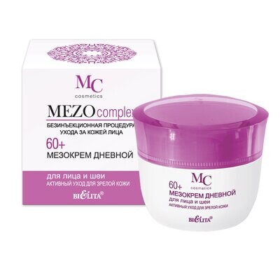 MezoComplex Crema de Día para Rostro y Cuello, 60+, 50 ml.