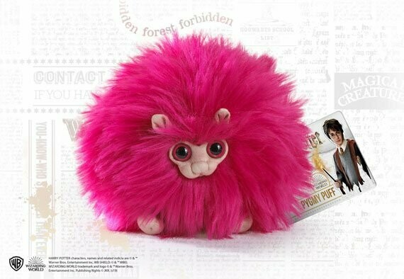 PELUCHE PEQUEÑO PYGMY PUFF ROSA HARRY POTTER NOBLE COLLECTION