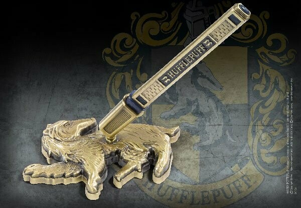 BOLIGRAFO & SOPORTE HUFFLEPUFF DESCATALOGADO NOBLE COLLECTION