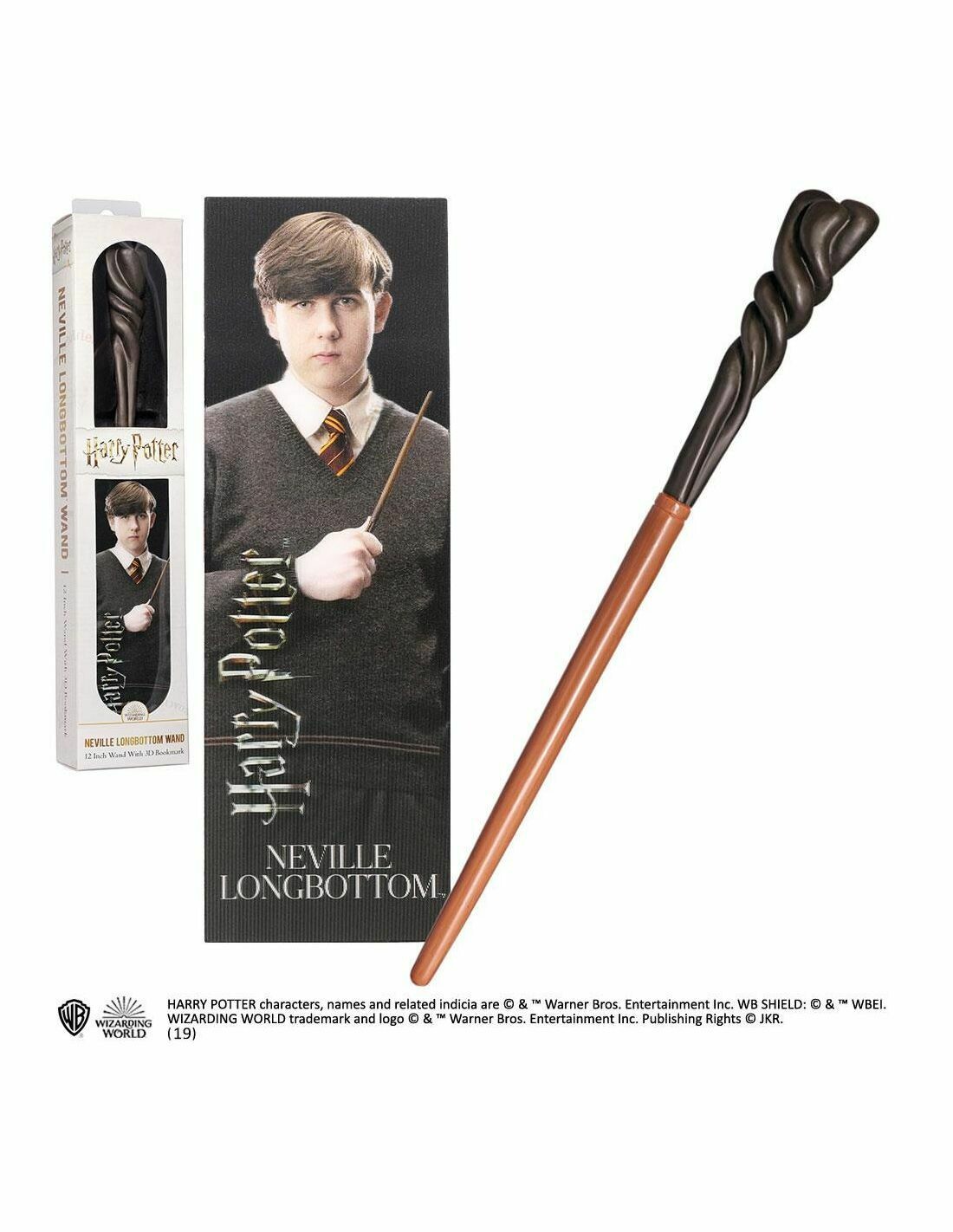 VARITA NEVILLE LONGBOTTON & MARCAPAGINAS HARRY POTTER NOBLE COLLECTION