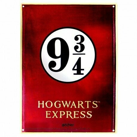 PLACA METALICA 9 3/4 HOGWARTS EXPRESS HARRY POTTER