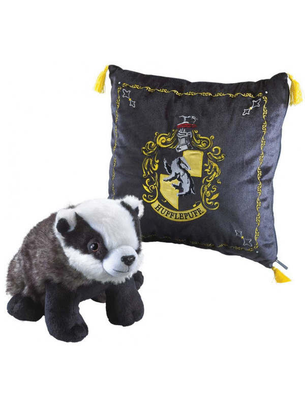 COJIN Y PELUCHE HUFFLEPUFF HARRY POTTER NOBLE COLLECTION