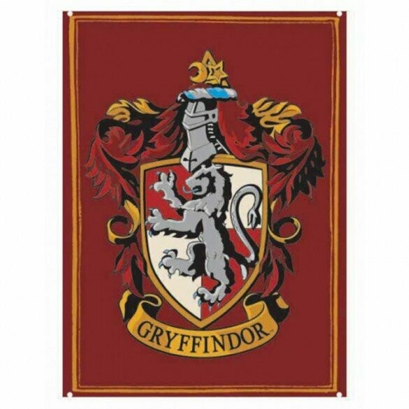 PLACA METALICA GRYFFINDOR HARRY POTTER
