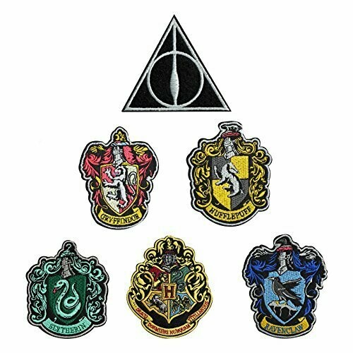 SET 6 PARCHES BORDADOS HARRY POTTER CINE REPLICAS