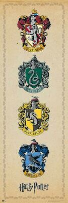 POSTER PUERTA HOGWARTS CASAS HARRY POTTER