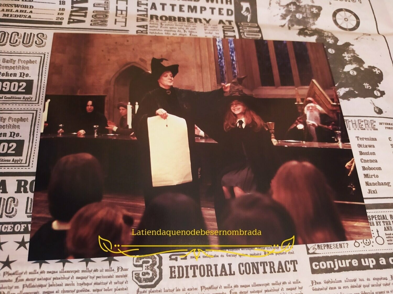POSTAL SOMBRERO SELECCIONADOR HARRY POTTER