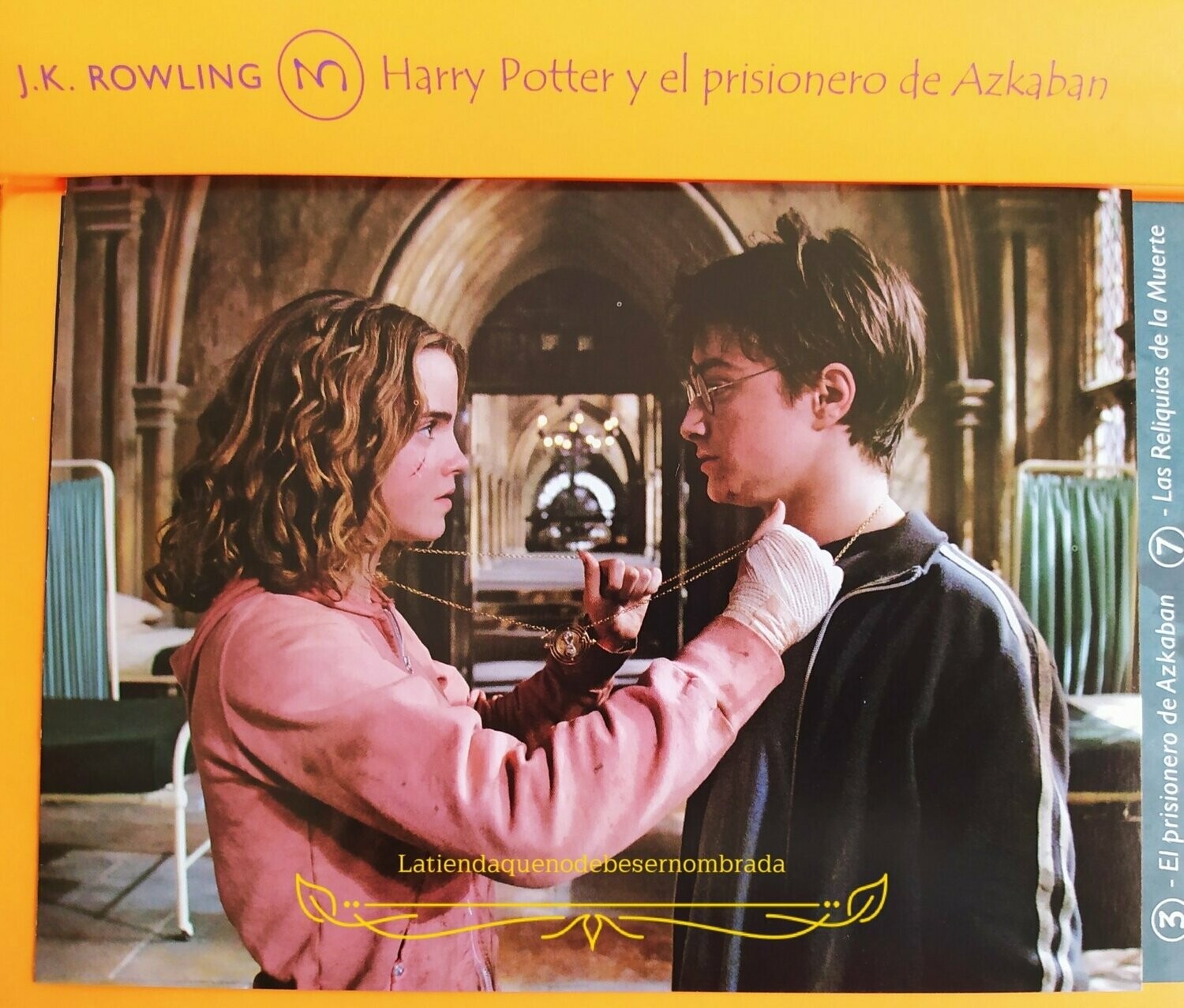POSTAL GIRATIEMPOS - HERMIONE GRANGER CON HARRY POTTER