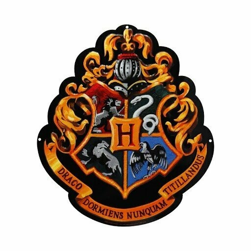 PLACA METALICA HOGWARTS GRANDE HARRY POTTER