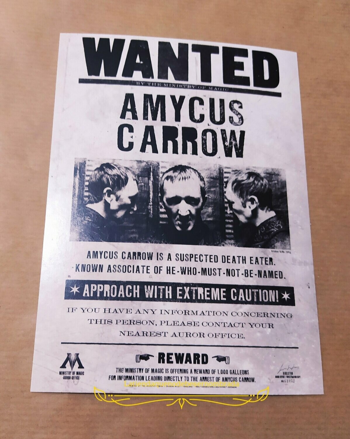POSTAL AMYCUS CARROW HARRY POTTER MINALIMA