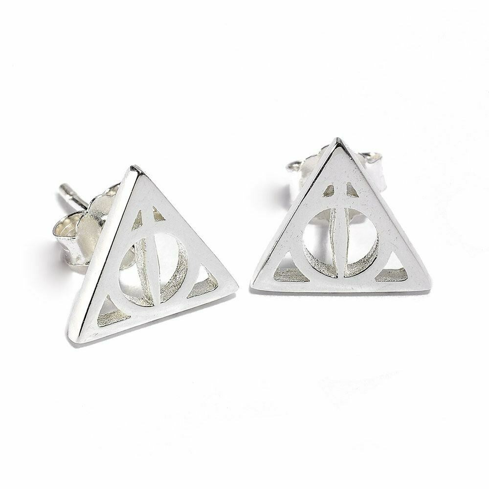 PENDIENTES RELIQUIAS DE LA MUERTE PLATA 925 HARRY POTTER THE CARAT SHOP