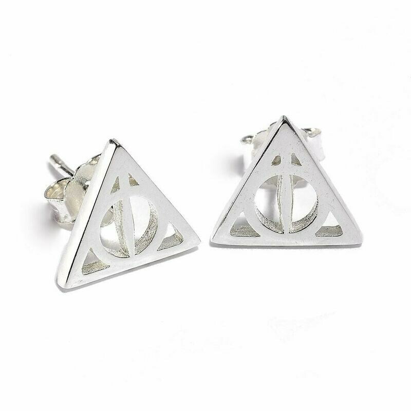 PENDIENTES RELIQUIAS DE LA MUERTE PLATA 925 HARRY POTTER THE CARAT SHOP