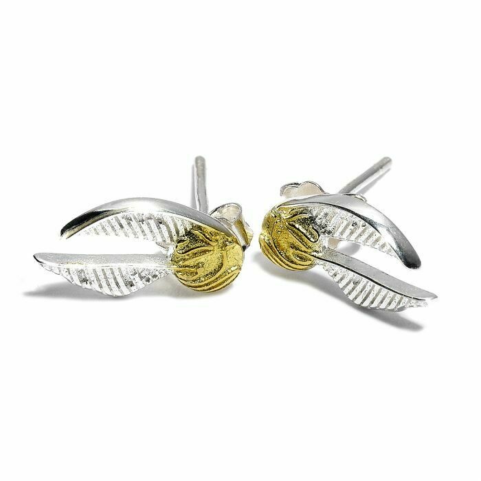 PENDIENTES SNITCH DORADA PLATA 925 HARRY POTTER THE CARAT SHOP