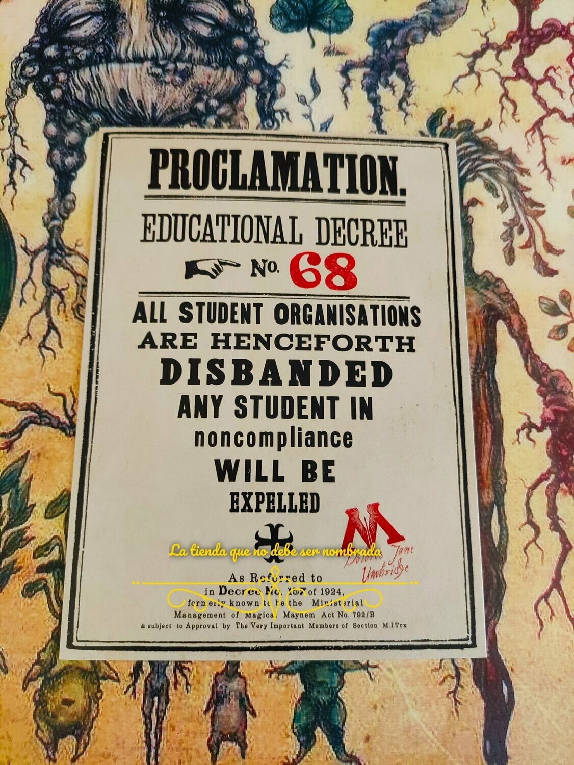 POSTAL PROCLAMATION Nº68 HARRY POTTER MINALIMA