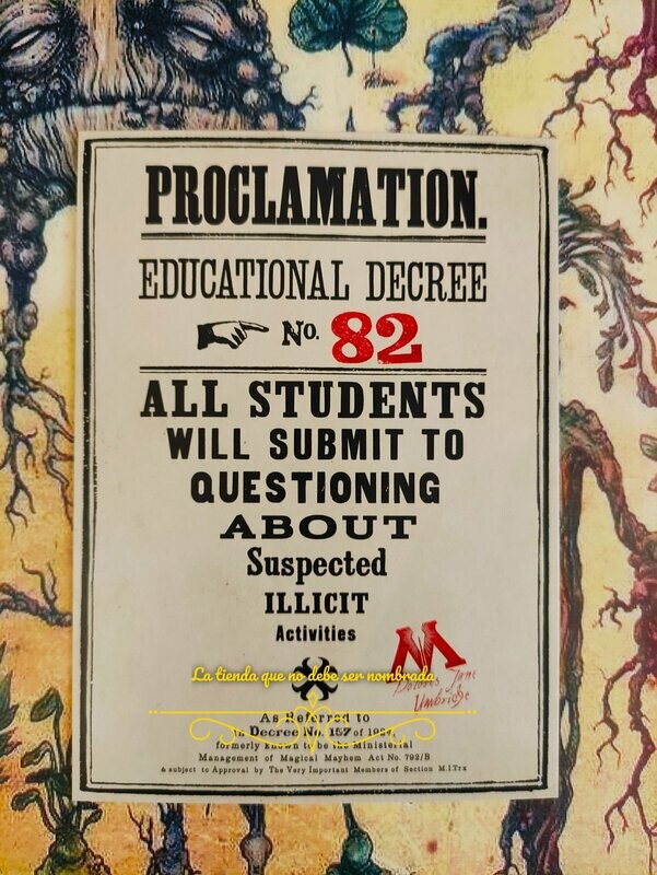 POSTAL PROCLAMATION Nº82 HARRY POTTER MINALIMA