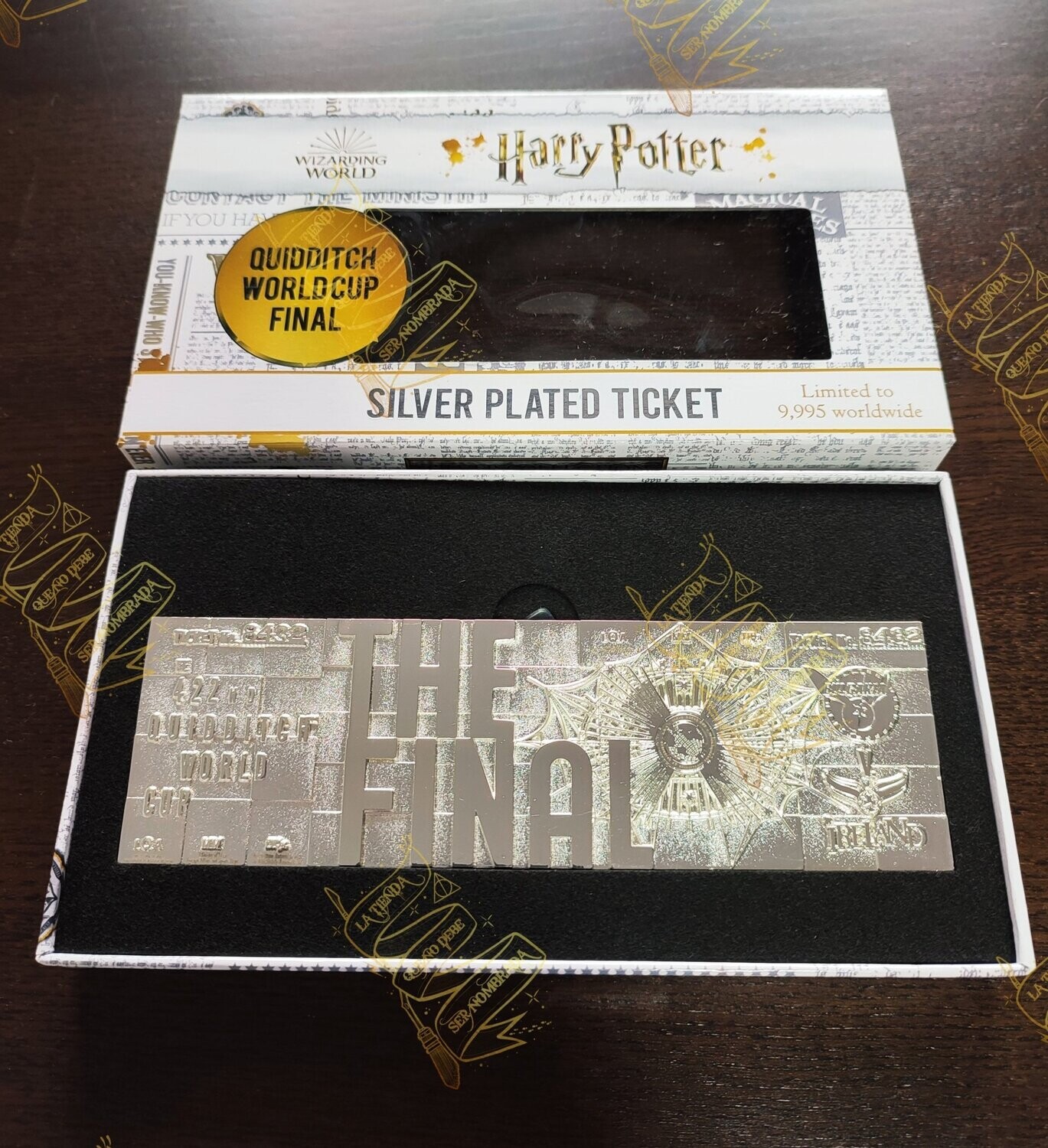 REPLICA DEL BILLETE FINAL MUNDIAL DE QUIDDITCH FIRMADO POR VIKTOR KRUM (STAN YANEVSKI)