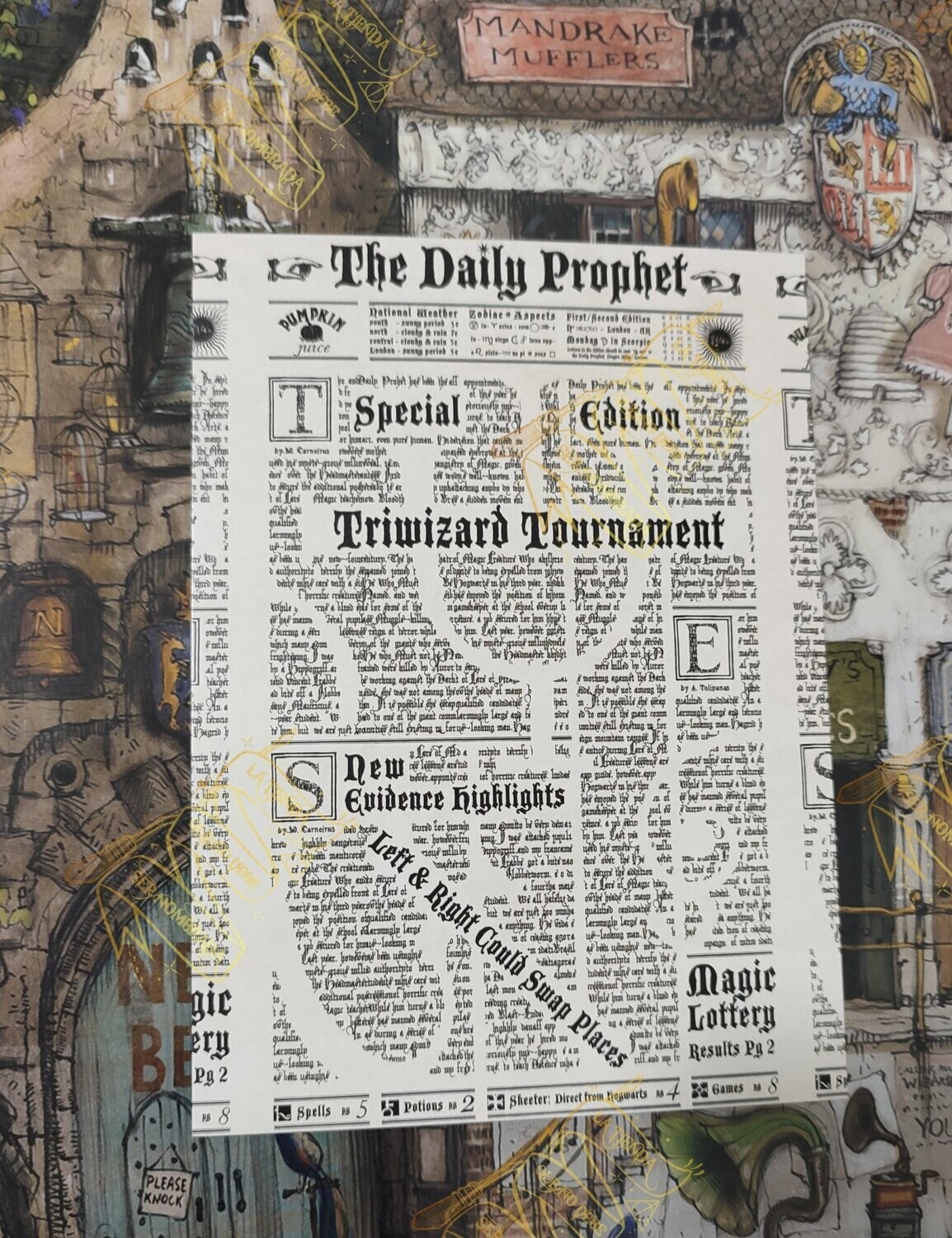 POSTAL TRIWIZARD TOURNAMENT HARRY POTTER MINALIMA