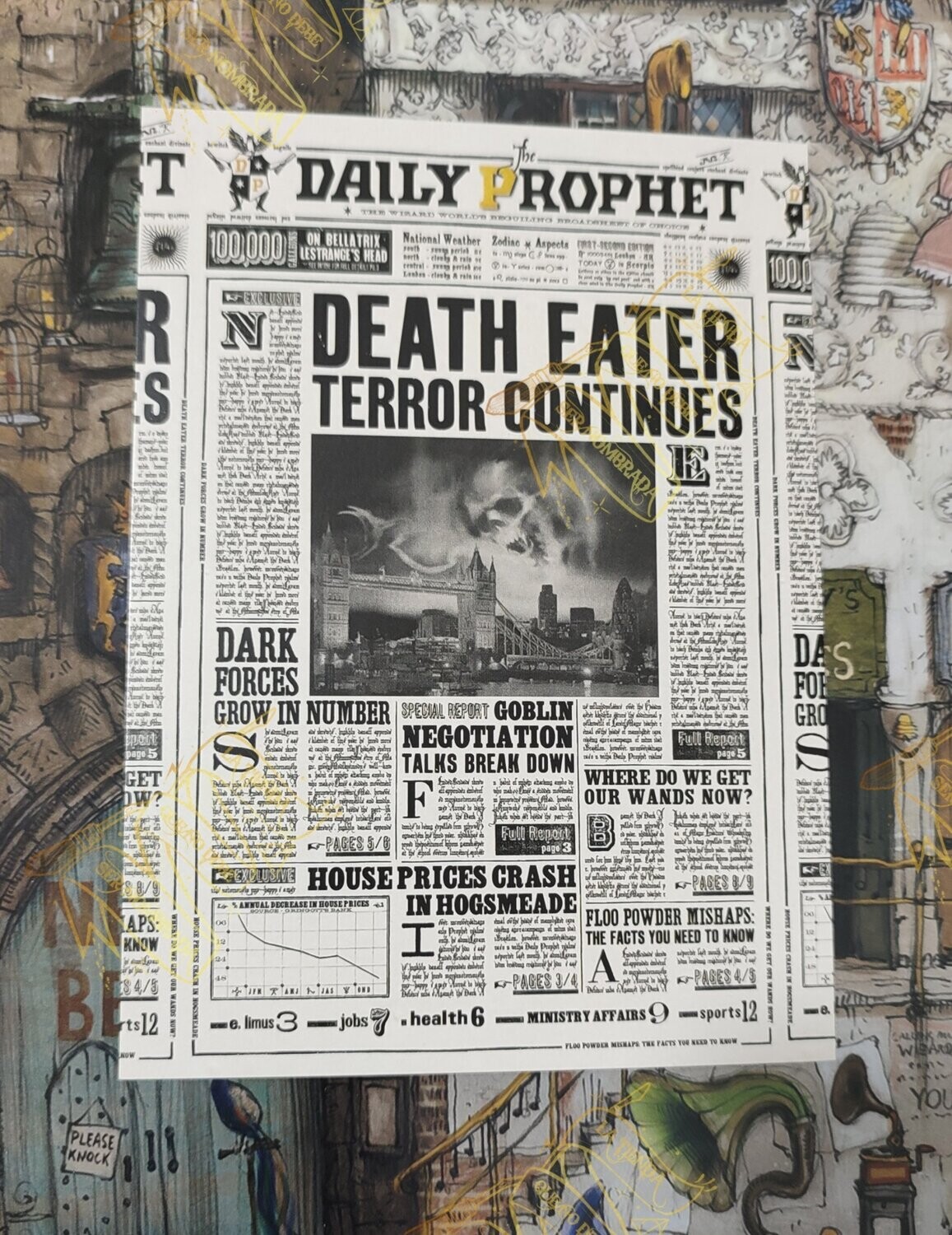 POSTAL DEATH EATER HARRY POTTER MINALIMA