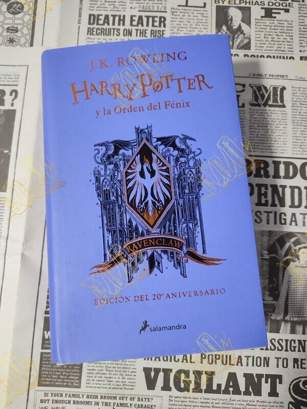 LIBRO HARRY POTTER Y LA ORDEN DEL FENIX EDICION RAVENCLAW FIRMADO POR LUNA LOVEGOOD (EVANNA LYNCH)