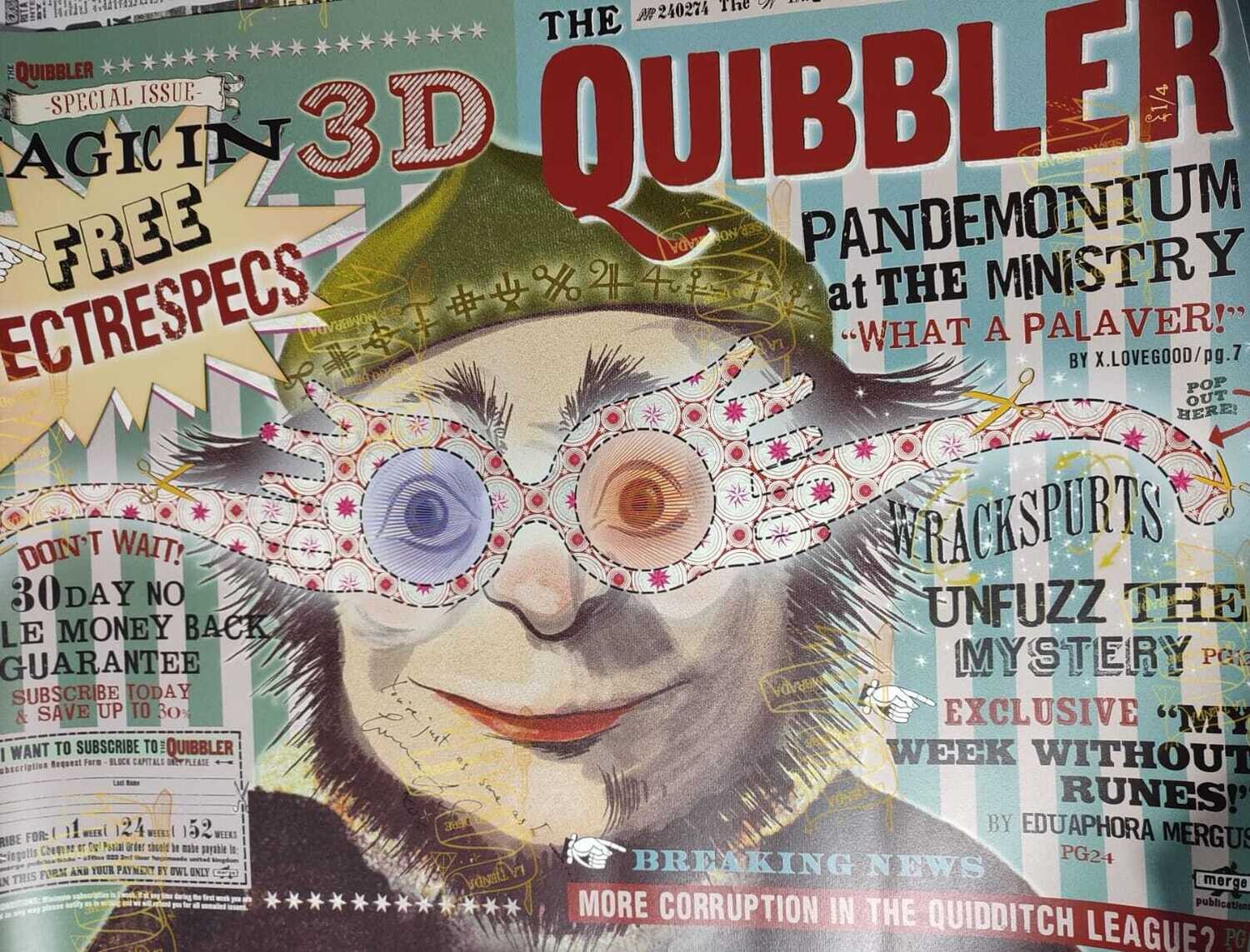 POSTER QUIBBLER MINALIMA FIRMADO POR LUNA LOVEGOOD (EVANNA LYNCH)