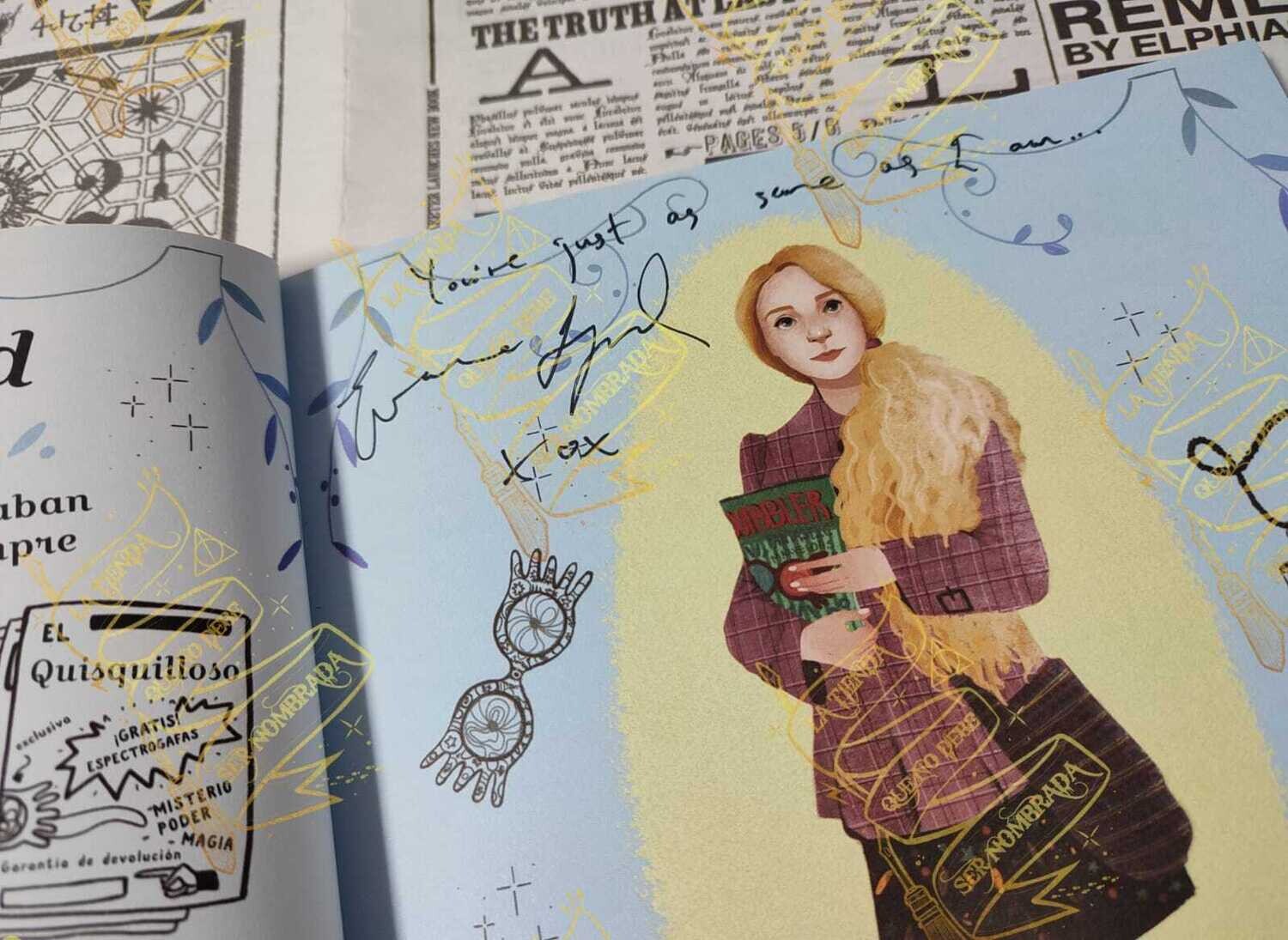 LIBRO CUENTOS DE BRUJAS FIRMADO POR LUNA LOVEGOOD (EVANNA LYNCH)
