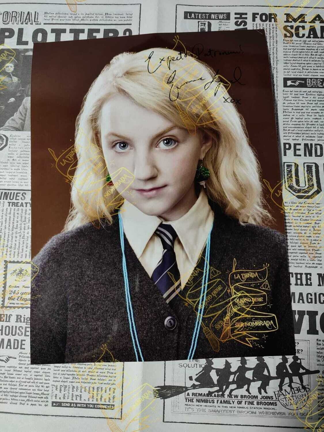 FOTOGRAFIA FIRMADA POR LUNA LOVEGOOD (EVANNA LYNCH)