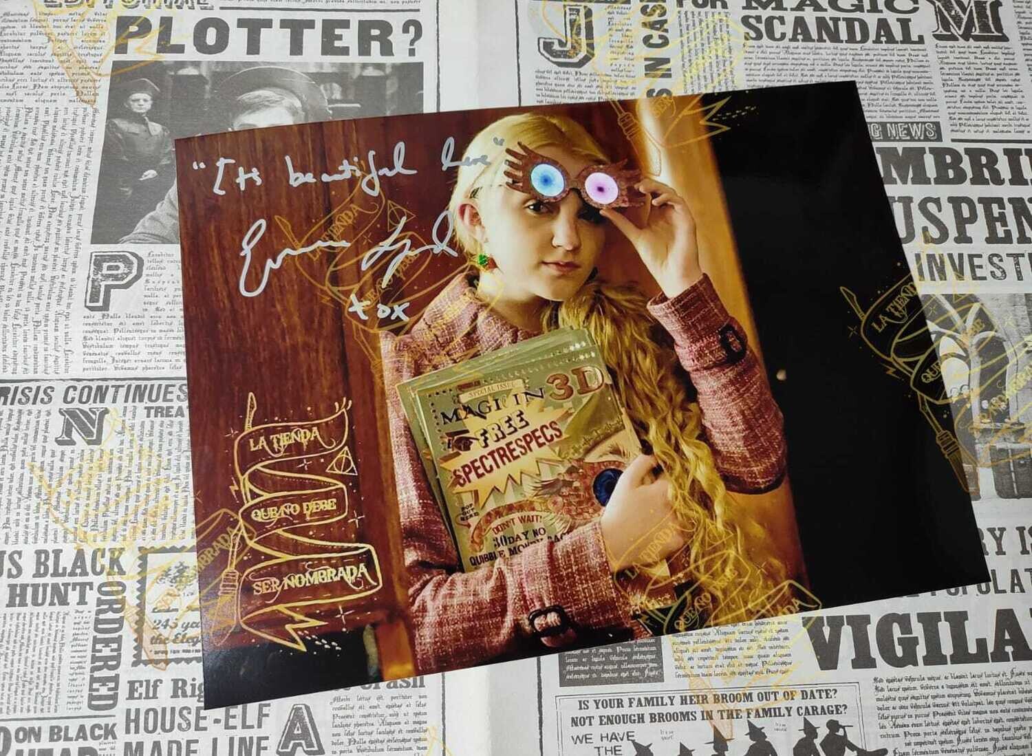 FOTOGRAFIA FIRMADA POR LUNA LOVEGOOD (EVANNA LYNCH)