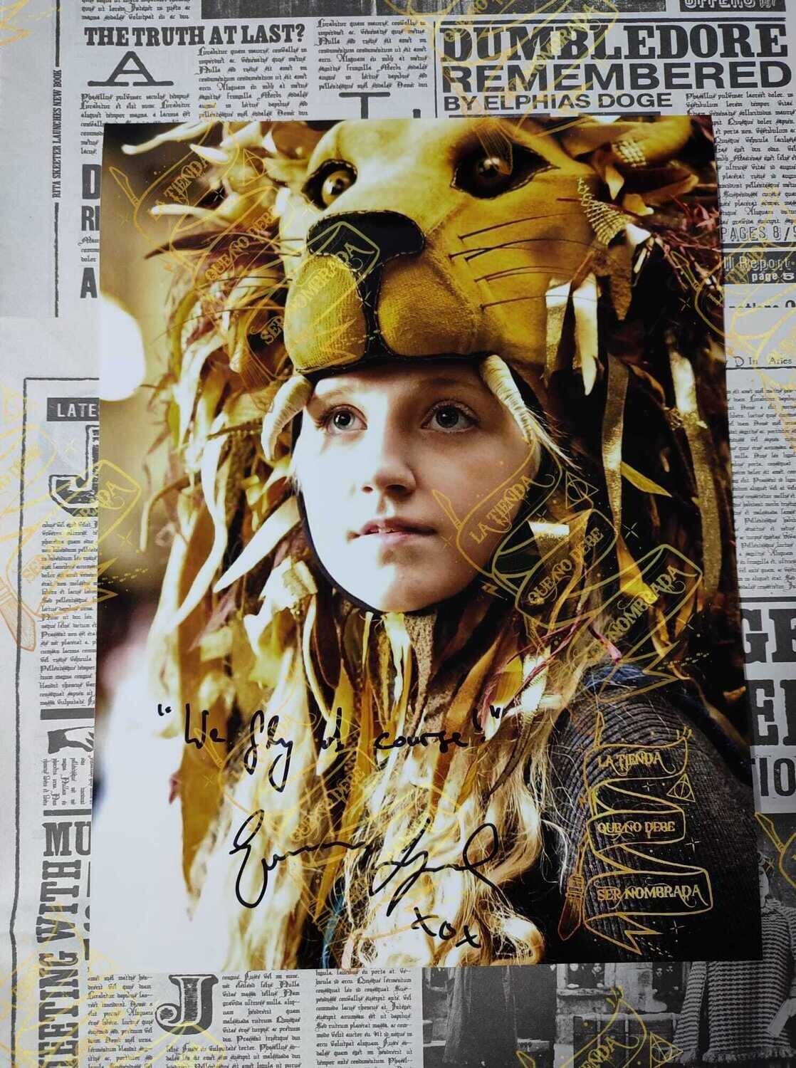 FOTOGRAFIA FIRMADA POR LUNA LOVEGOOD (EVANNA LYNCH)