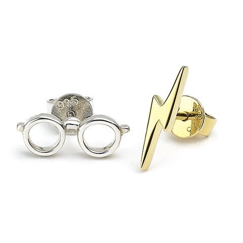 PENDIENTES RAYO GAFAS PLATA 925 HARRY POTTER THE CARAT SHOP