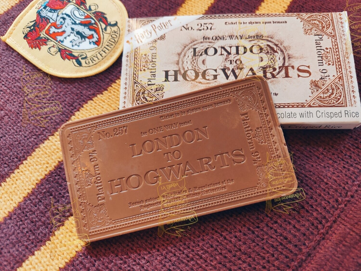 TABLETA CHOCOLATE BILLETE TREN HOGWARTS HARRY POTTER