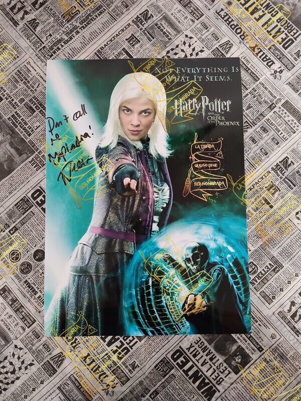 FOTOGRAFIA HARRY POTTER & LA ORDEN DEL FENIX FIRMADA POR NYMPHADORA TONKS (NATALIA TENA)