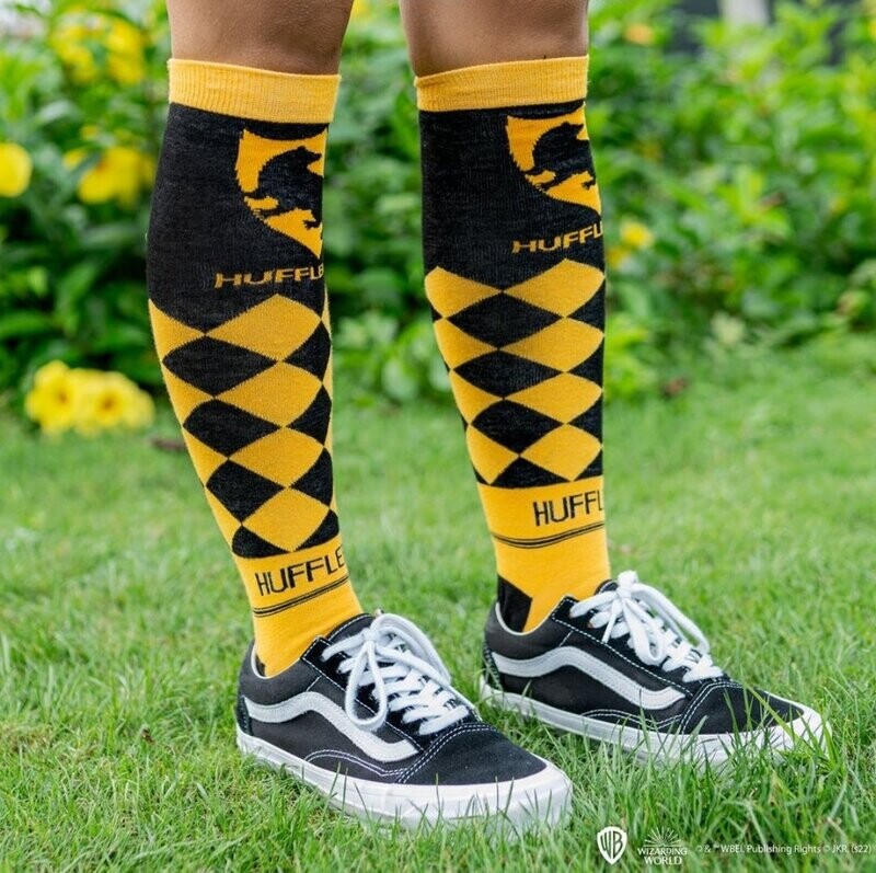 SET 3 PARES CALCETINES ALTOS HUFFLEPUFF HARRY POTTER CINE REPLICAS