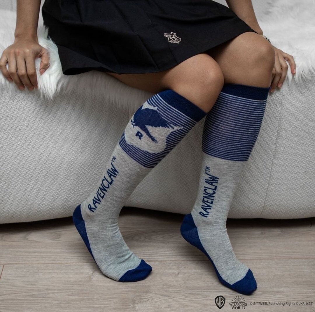 SET 3 PARES CALCETINES ALTOS RAVENCLAW HARRY POTTER CINE REPLICAS