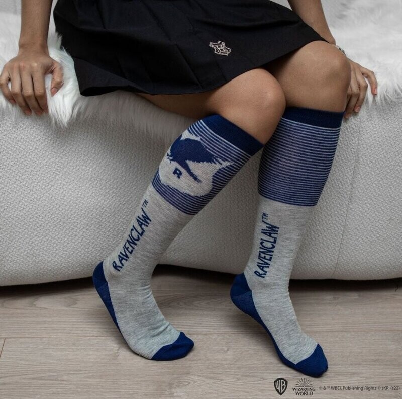 SET 3 PARES CALCETINES ALTOS RAVENCLAW HARRY POTTER CINE REPLICAS