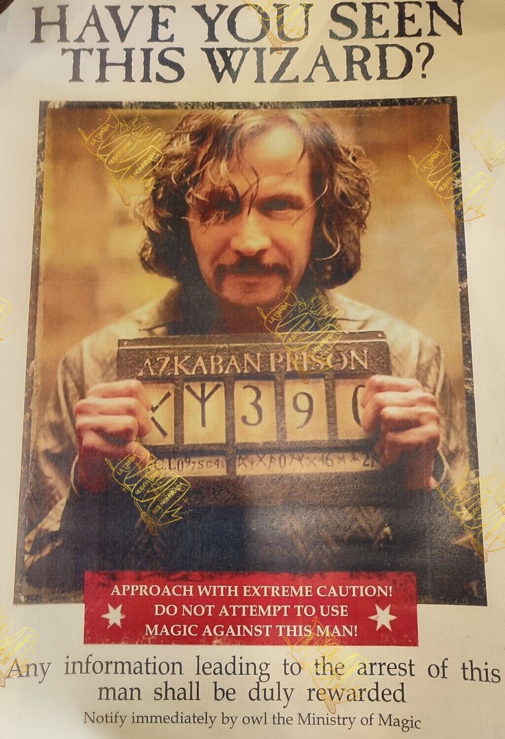 PERGAMINO SIRIUS BLACK HARRY POTTER