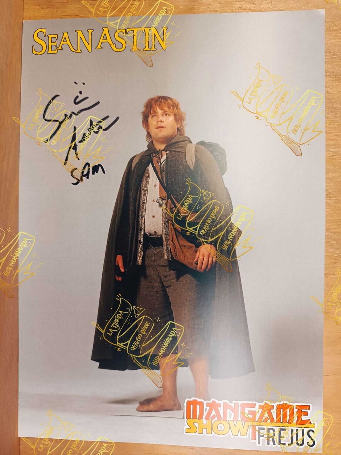 FOTOGRAFIA FIRMADA POR SAM (SEAN ASTIN) EN EL SEÑOR DE LOS ANILLOS