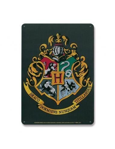 PLACA METALICA HOGWARTS HARRY POTTER