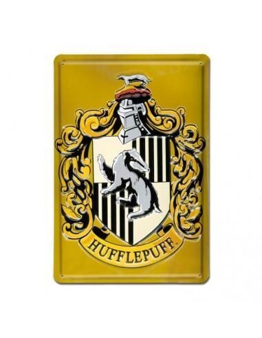 PLACA METALICA 3D HUFFLEPUFF HARRY POTTER