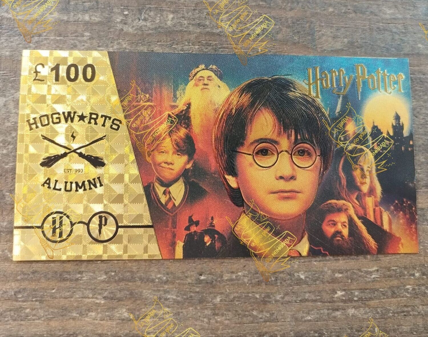 REPLICA BILLETE 100 LIBRAS HOGWARTS HARRY POTTER