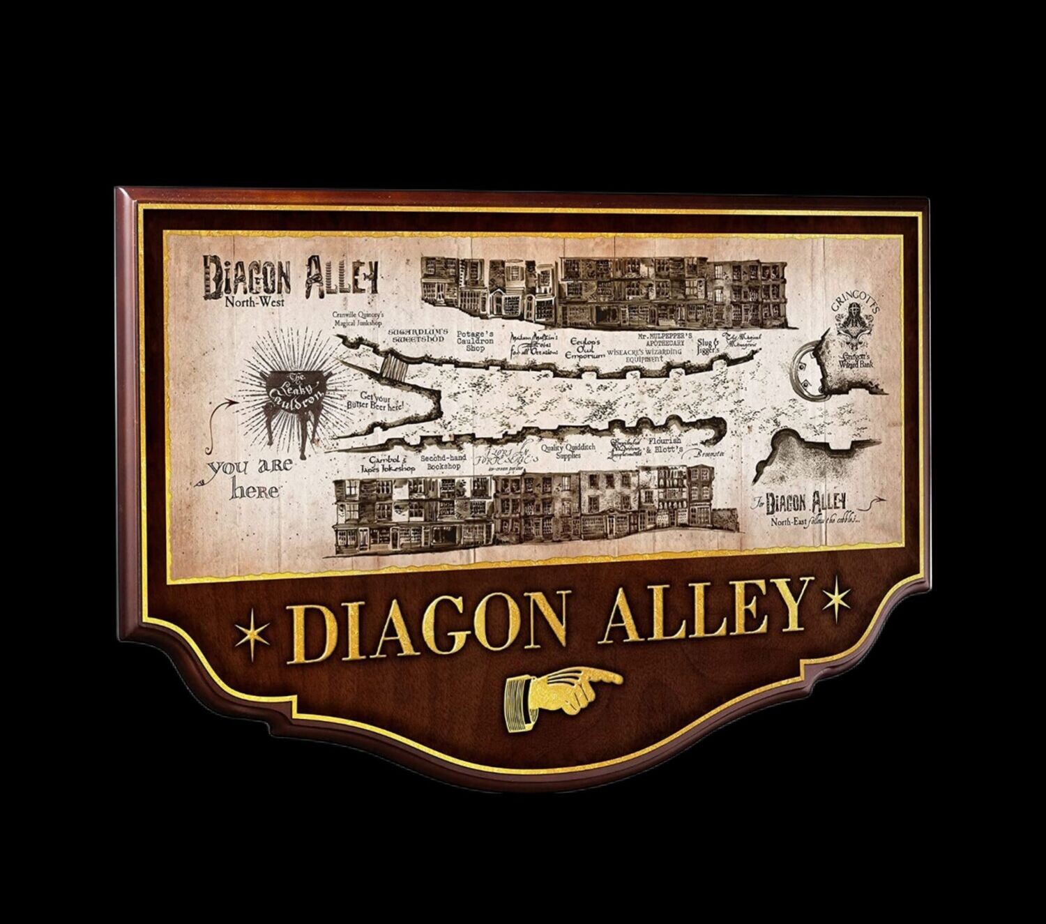 PLACA CALLEJON DIAGON HARRY POTTER DESCATALOGADO NOBLE COLLECTION