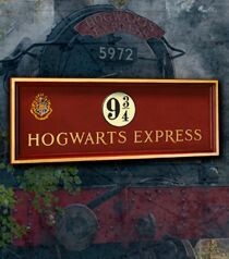 PLACA  ANDEN 9 3/4 HOGWARTS EXPRESS HARRY POTTER NOBLE COLLECTION