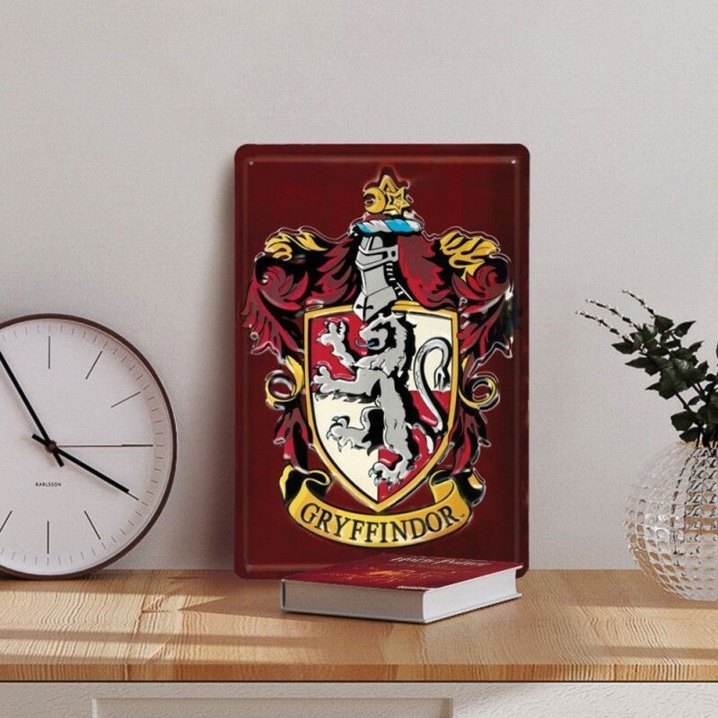 PLACA METALICA 3D GRYFFINDOR HARRY POTTER