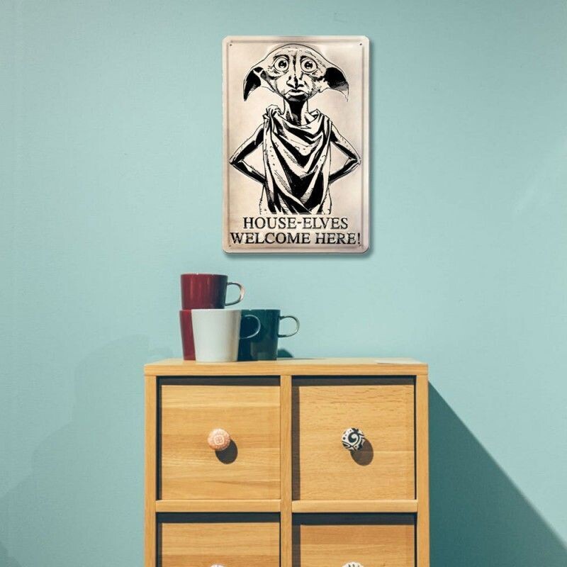 PLACA METALICA 3D DOBBY HOUSE ELVES HARRY POTTER