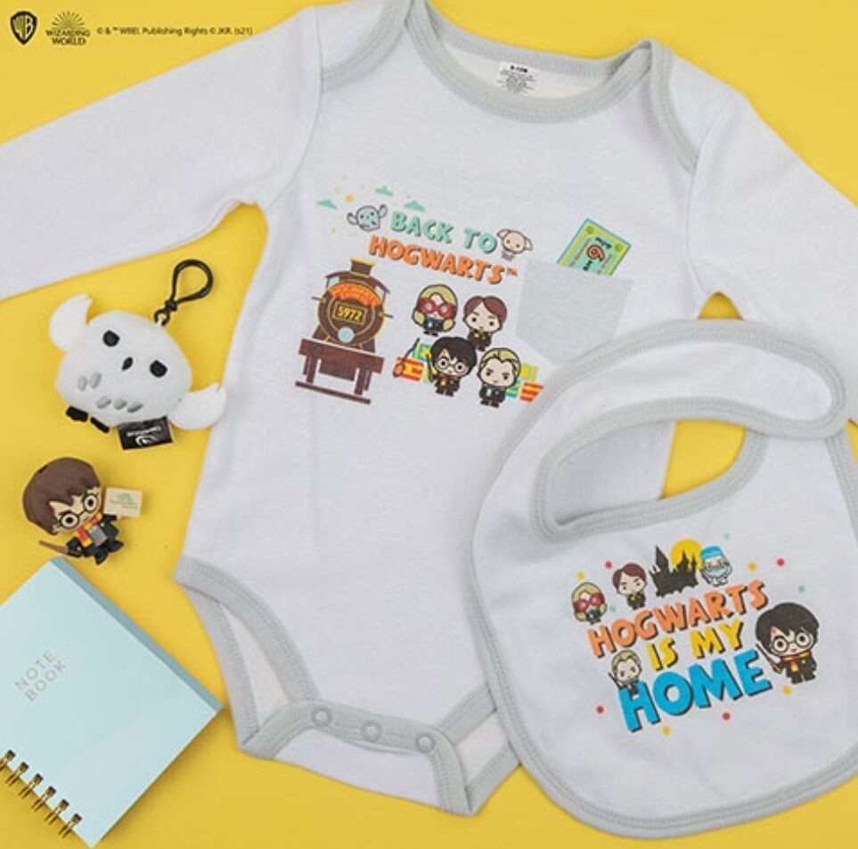 SET BEBE BODY HOGWARTS 12-18 MESES HARRY POTTER CINE REPLICAS